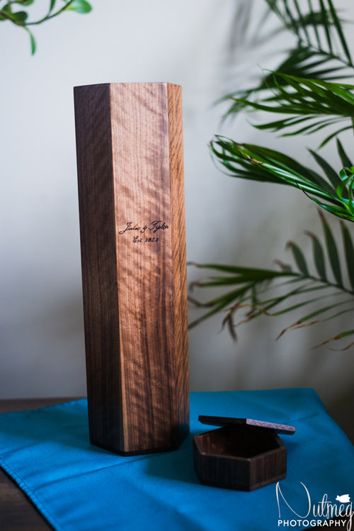 Hexagon Walnut Gift Boxes | Personalized & Perfect Wedding or Anniversary Gift